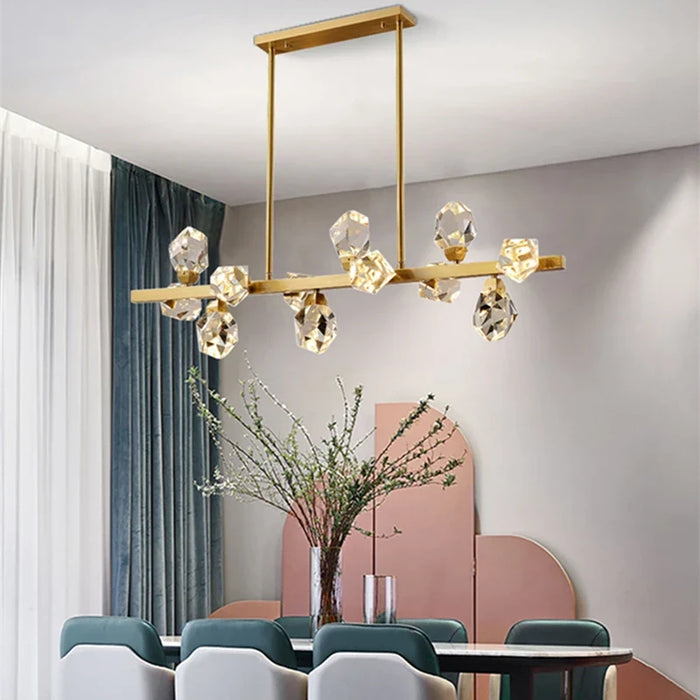 Lustre Nordique LED en Cristal pour Décoration Intérieure - Élégance Scandinave