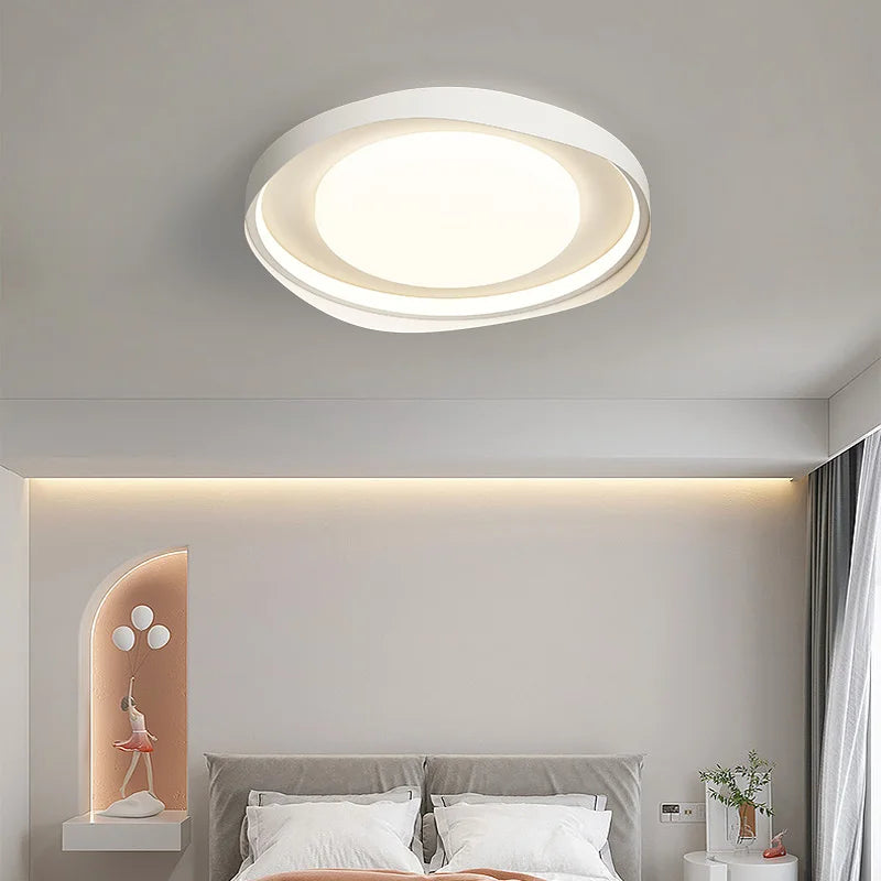 Plafonnier circulaire moderne en fer pour éclairage intérieur - Élégance lumineuse