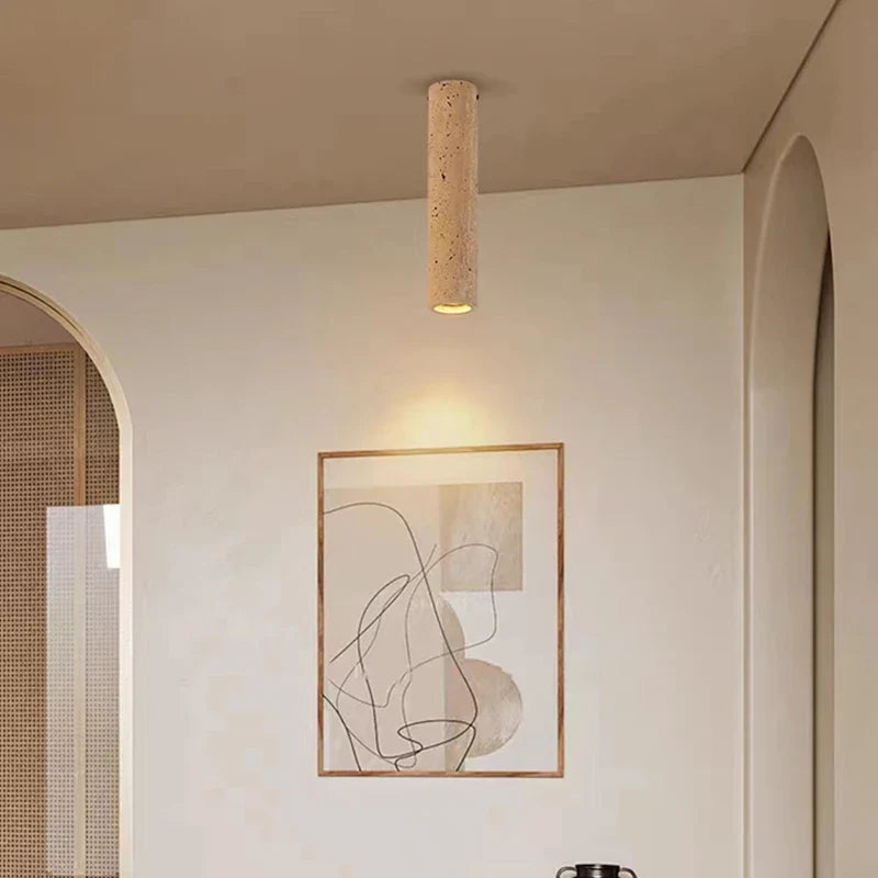 Plafonnier cylindrique en pierre naturelle Luminaire Decor, Livraison Directe