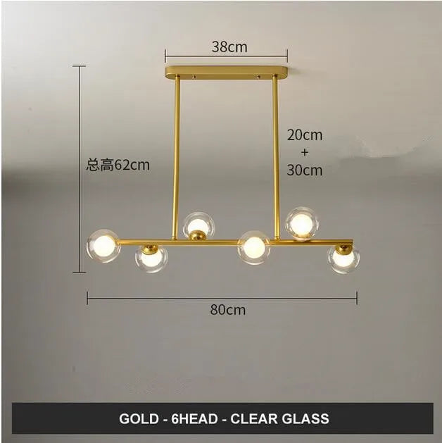 Lustre Horizonglass Boules Design