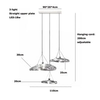 Suspension LED en verre design nordique Manta.