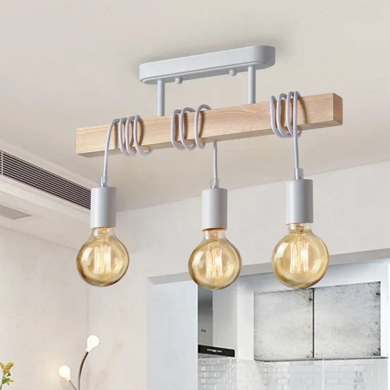 Suspension Double Usage en Bois Art Américain Rétro Décoratif