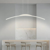 Lustre Long LED Minimaliste Éclat Moderne avec Hauteur Réglable