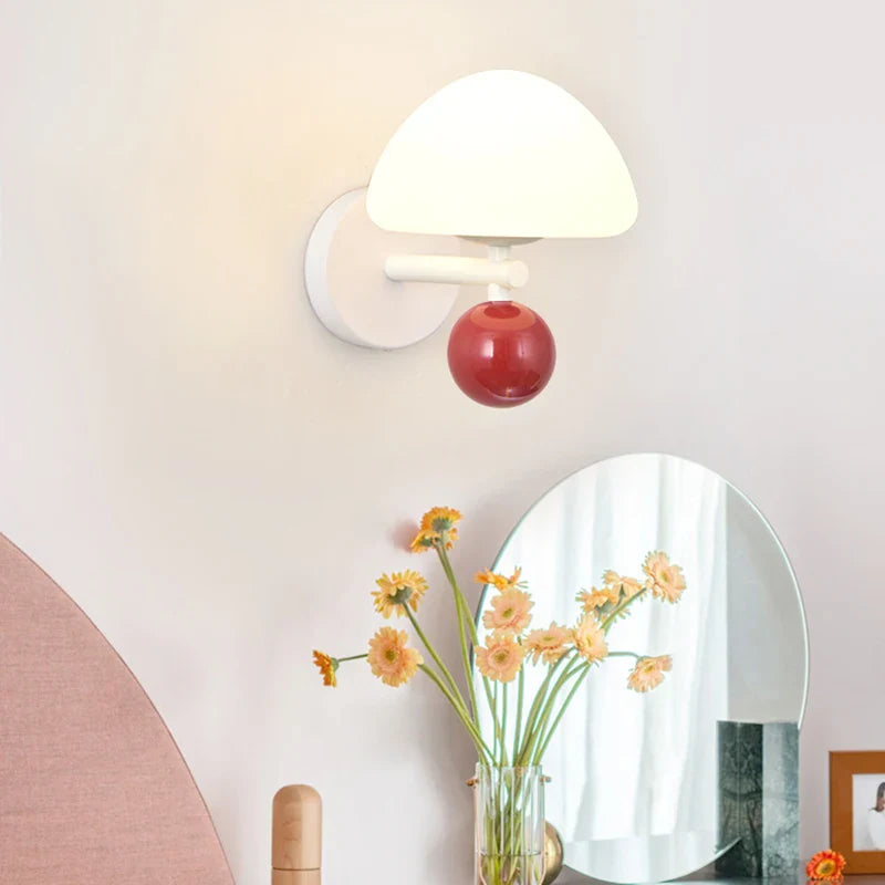 Applique Murale Nordique LED en Forme de Champignon pour Une Ambiance Créative