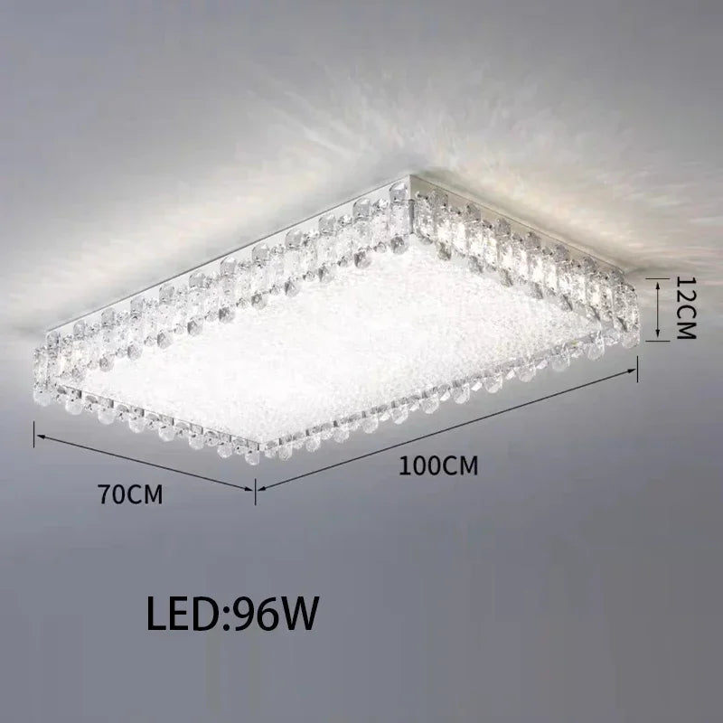 Lustre moderne en cristal avec lampes LED pour une décoration sophistiquée