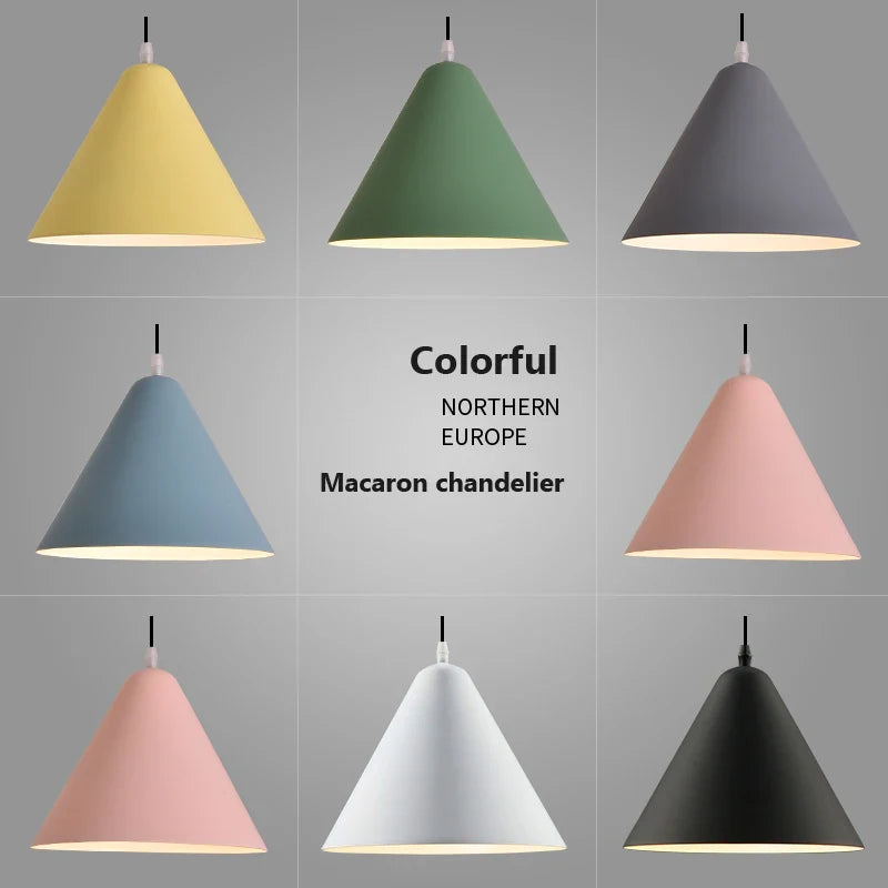 Suspension LED nordique Macaron en Fer