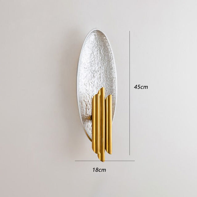 Applique murale LED ovale dorée Avery.