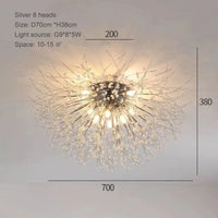 Plafonnier Nordique en Cristal Forme Pissenlit Lustre Moderne Décoratif - Collection Scandi Dandelion
