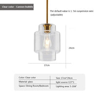 Suspension LED en verre au design nordique minimaliste - Élégance Scandinave