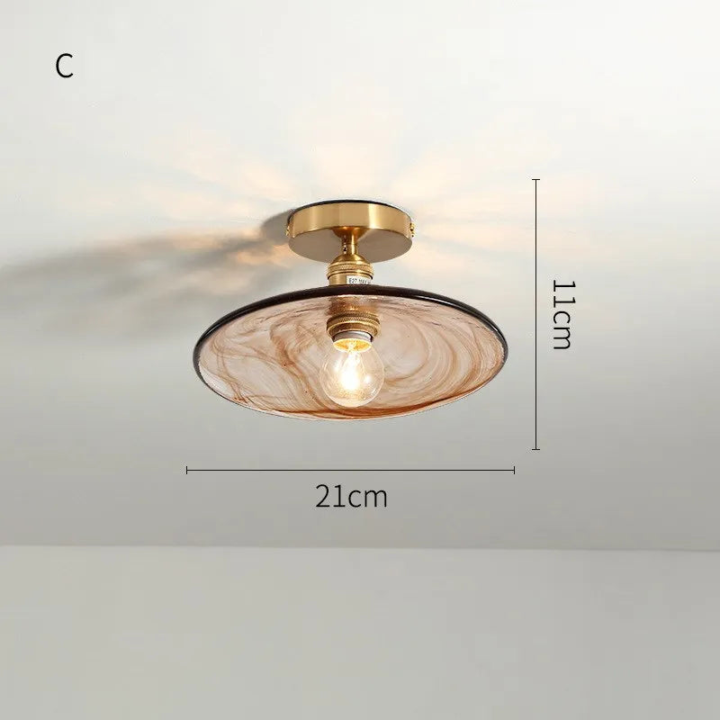 Lustre plafonnier nordique en verre pour Loft et maison industrielle