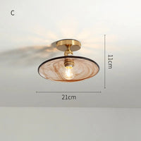 Lustre plafonnier nordique en verre pour Loft et maison industrielle