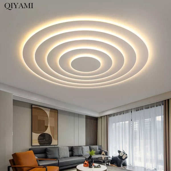 Plafonnier LED Blanc Multicouches Moderniste