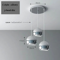Suspension LED élégante à triple tête