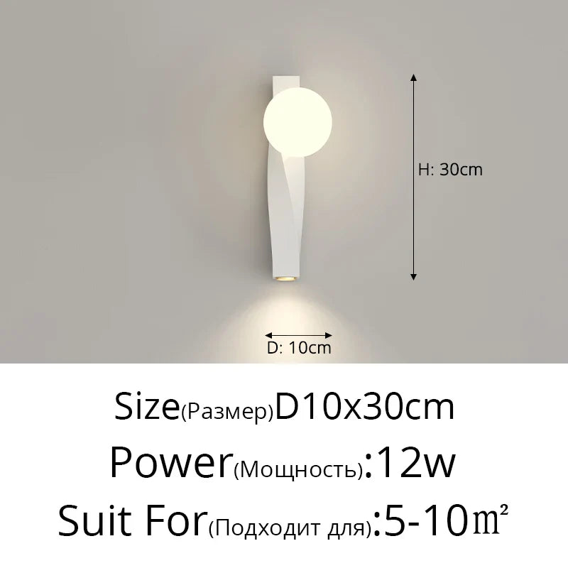 Lampe de chevet murale en U Anti Lumière Bleue Minimaliste