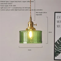 Suspension nordique vintage rustique en cuivre Wabi-Sabi Luminaire - Édition Limitée