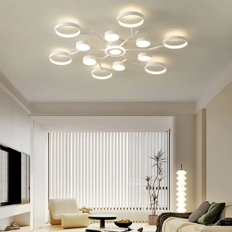 Plafonnier LED Blanc Décoratif avec Télécommande 2023