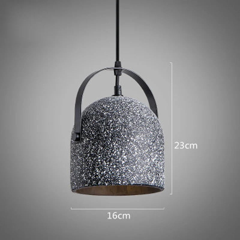Suspension minimaliste en béton rétro avec éclairage LED innovant