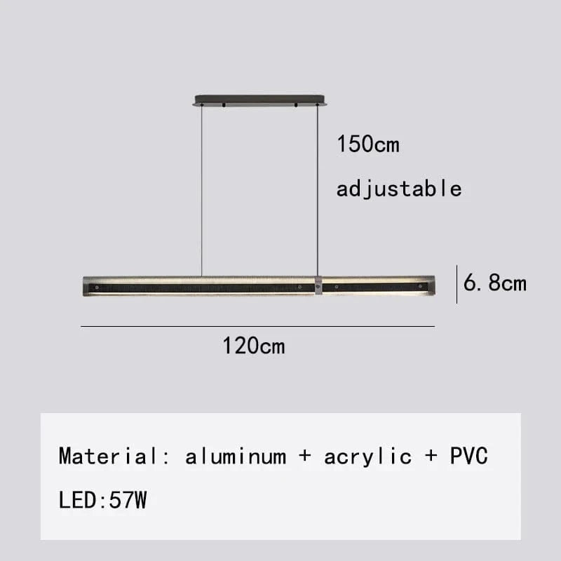 Lampes suspendues LED en acrylique avec 3 gradations et style minimaliste, hauteur ajustable