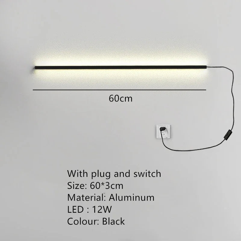 Applique Murale LED Moderne avec Interrupteur de Gradation - Idéal pour une Décoration Élégante