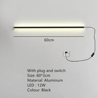 Applique Murale LED Moderne avec Interrupteur de Gradation - Idéal pour une Décoration Élégante