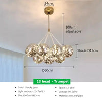 Suspension LED en verre design Nordique Moderne