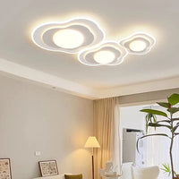 Plafonnier Luxe LED pour Chambre Principale - Blanc Bois Crème