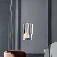 Plafonnier de luxe en cristal 20cm - Lumière ronde Or Chrome LED pour décoration intérieure