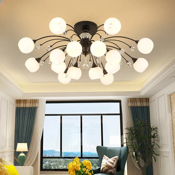 Plafonnier Luxe Cristal Phare - Élégance Brillante