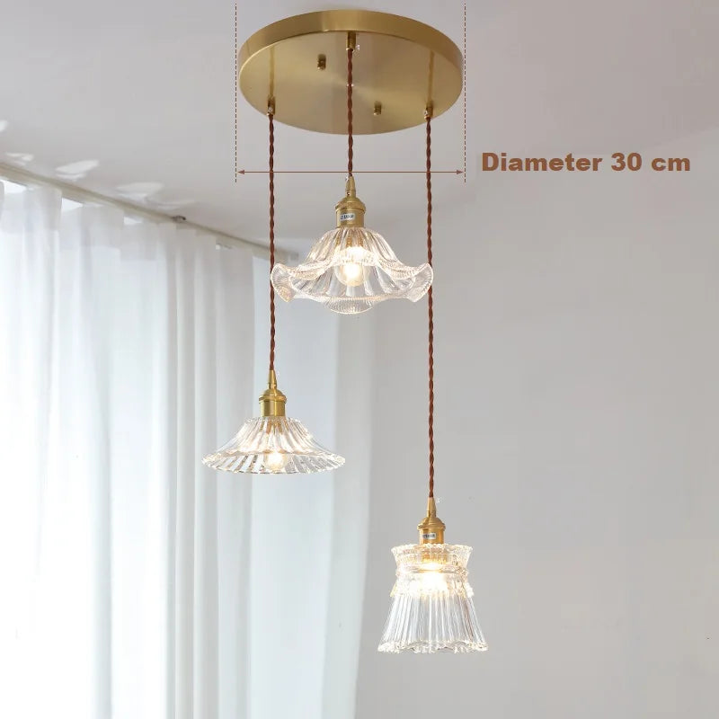 Suspension Américaine Fleur de Verre pour Décoration Intérieure