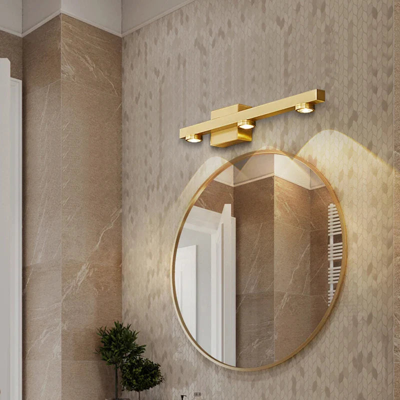 Applique murale LED dorée moderne