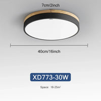 Plafonnier Nordique LED en Bois à 7 Couleurs pour Salon - 3 Lumières Ajustables - Idéal pour Chambre et Couloir