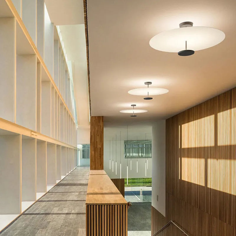 Plafonnier LED rond design nordique - Luminaire décoratif pour bar et piste