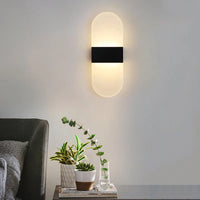 Applique Murale LED Design pour Chambre avec Effet Acrylique Elliptique