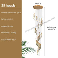 Suspension d'escalier en cristal Luxe & Élégance