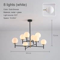 Lustre Noir Moderne avec Éclairage LED