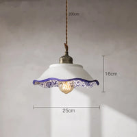Suspension Fleur Vintage Style Loft en Céramique