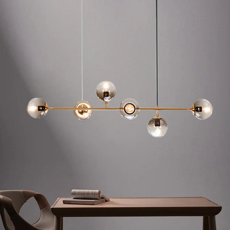 Lustre boule en verre design