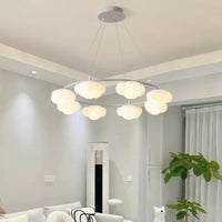 Lustre nuage vert télécommandé pour salle à manger