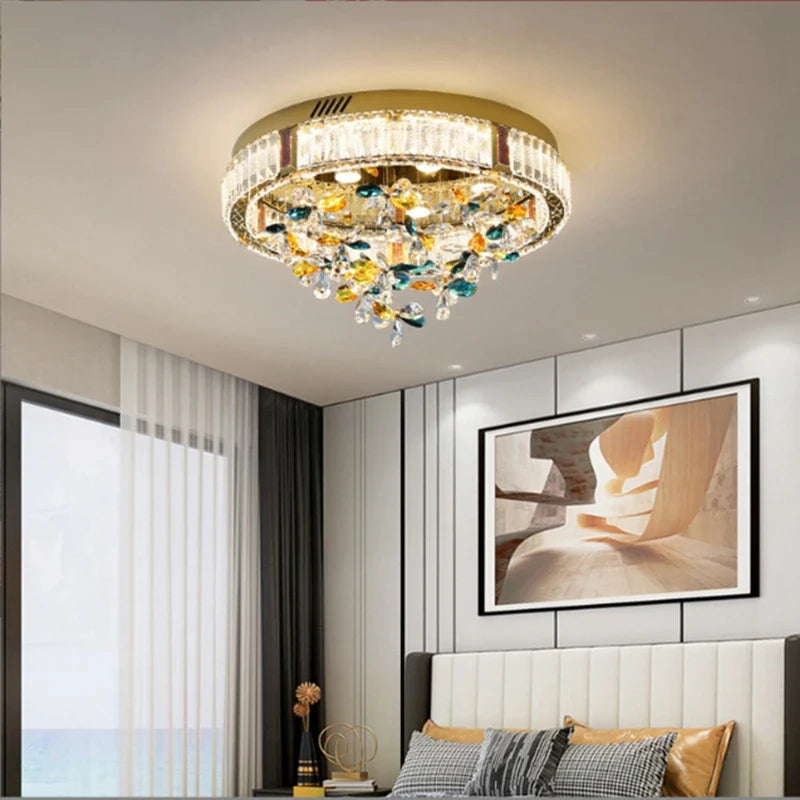 Plafonnier Luxe en Cristal pour Intérieur de Prestige