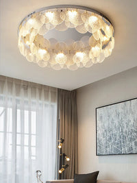 Plafonnier Moderne en Verre Chromé - Lustre Décoration 2024 de Style Élégant