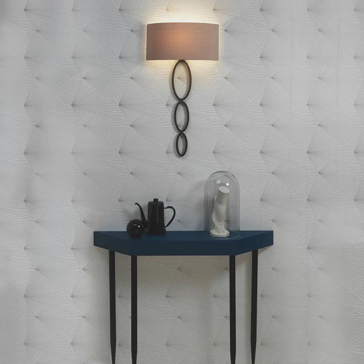 Applique murale LED en tissu avec cercle créatif en fer - Éclairage moderne de qualité