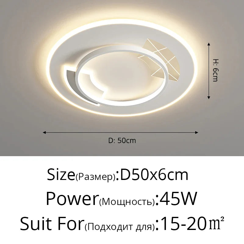 Ensemble d'éclairage nordique  moderne et minimaliste pour plafonnier