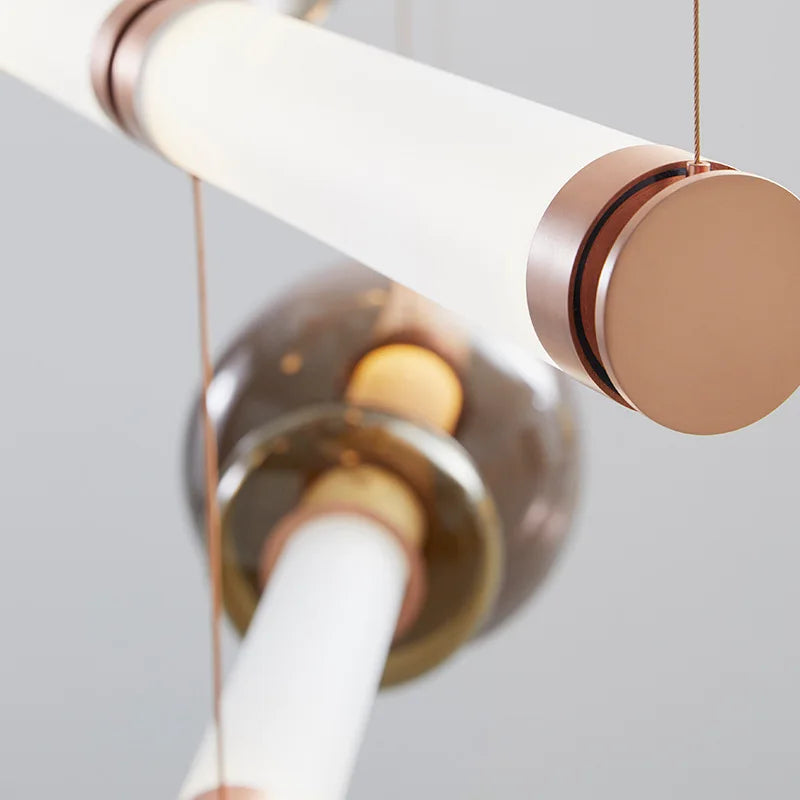 Suspension LED nordique en verre de luxe