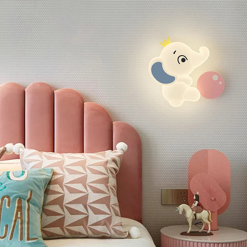 Appliques Murales LED Éléphant Mignon pour Enfants