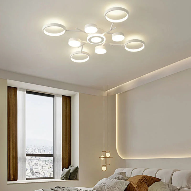 Plafonnier LED Blanc Décoratif avec Télécommande 2023