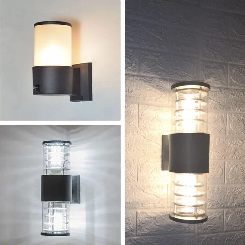 Applique Murale LED Extérieure Haut Vers Bas "Verre Aluminium"