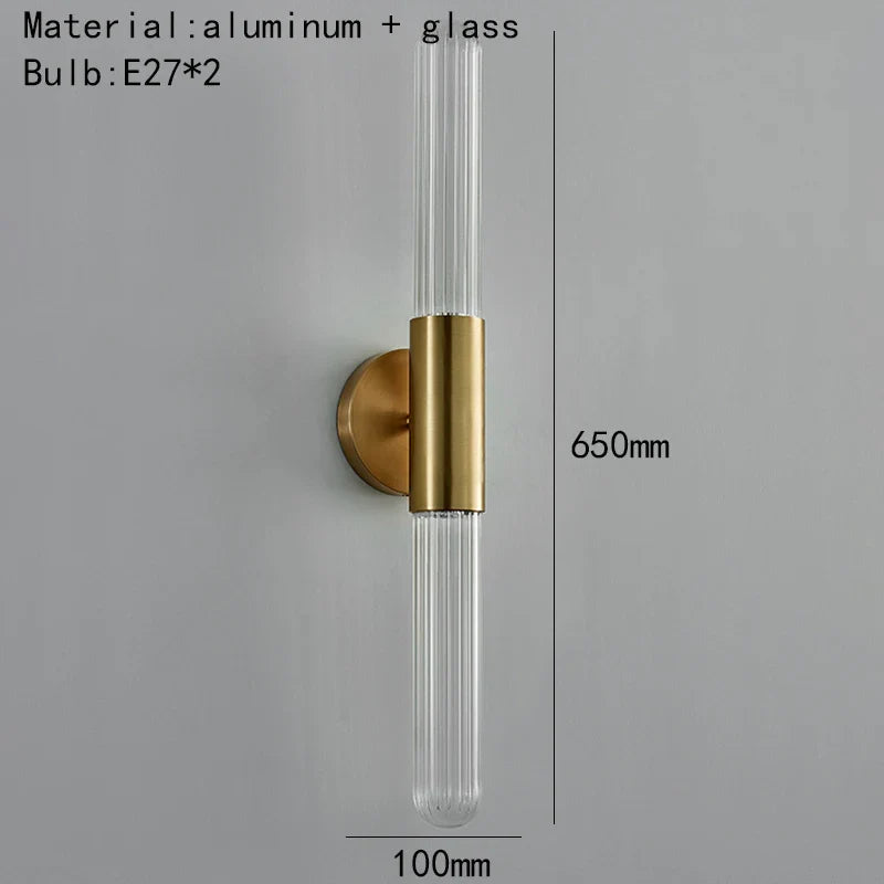 Applique murale nordique LED minimaliste en métal et verre - Élégance scandinave