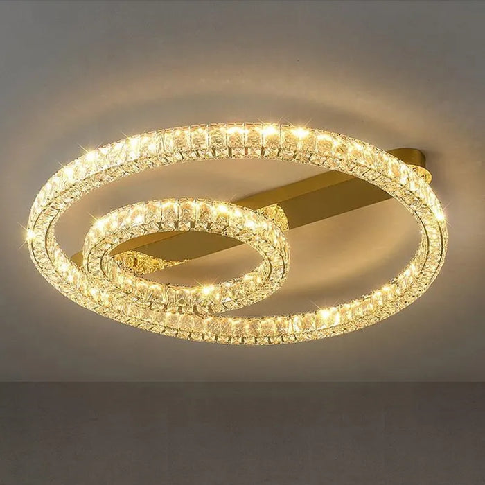 Plafonnier LED Luxe Doré Cristiano