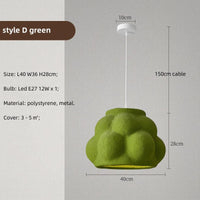 Nordic Wabi Sabi : Lampe suspension LED minimaliste pour salle à manger, salon et chambre