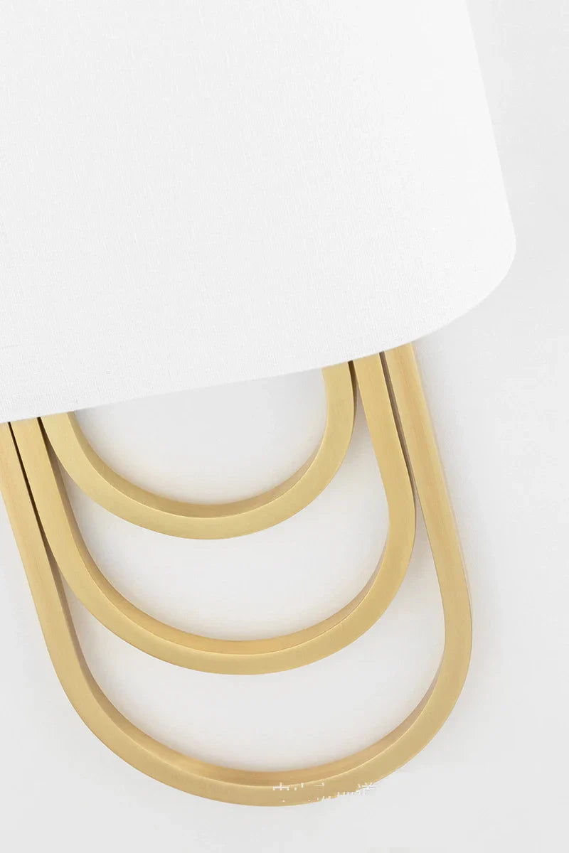 Applique Murale LED en Cuivre Style Américain Haut de Gamme Moderne